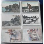 Postcards, a modern album containing a collection of approx. 245 cards, inc. UK Topographical, RP'