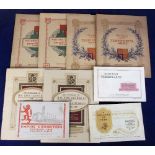 Cigarette Cards, 9 sets all in special albums, Michell's, 3 sets, each laid down in a special album,