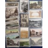 Postcards, Staffordshire, good assortment of approx. 170 cards, RPs and printed, showing houses,