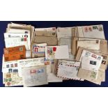 Stamps, a box of mainly GB postal history, mostly envelopes & postal stationery cards, mainly 1940's
