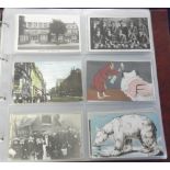 RE-ENTERED LOT - SEE NOTE, Postcards, a collection of 270, mostly vintage, cards in modern album,