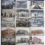 Postcards, a mixed printed and RP selection of approx. 74 cards of various London hospitals,
