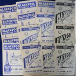 Football programmes, Blackpool FC, collection of 16 home programmes, 1949/50 to 1958/59 inc. v.