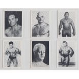 Trade cards, Somportex, Famous TV Wrestlers, 'L' size, (59/60 missing no 46) (gd)