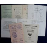 Football Programmes, selection of 7 Non-League programmes inc. Whitchurch Utd Six-a-Side
