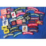 Military, a collection of approx. 40 embroidered cloth shoulder titles and formation signs including