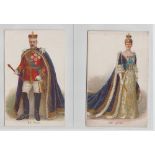 Trade cards, Milkmaid Brand Condensed Milk, Coronation Series, King Edward 7th, 'P' size (set, 6