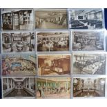 Postcards, Shipping, Passenger Ship interiors, RP's, coloured & artist-drawn including P&O,