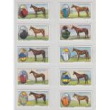 Cigarette cards, Hignett's, Prominent Racehorses of 1933, (set, 50 cards), (vg)