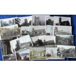 Postcards, Suffolk, a collection of 100+ RP's all showing Suffolk churches, many different locations