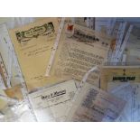 Ephemera, Invoices, mostly dating from the early to mid 20thC from the outer London region (