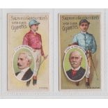 Cigarette cards, Horseracing, Salmon & Gluckstein, Owners & Jockeys Series, 2 type cards, Todd Sloan