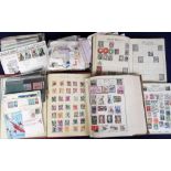 Stamps, collection of GB and world stamps in 4 albums, envelopes and loose. Includes 1d black, 1d