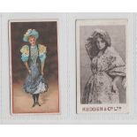 Cigarette cards, two type cards, Hignett's Pretty Girls RASH, ref H8, picture no 10 (gd) & Hudden,