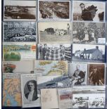 Postcards, Scotland, a good selection of 25 cards, RP's (8) and printed (17) including beached