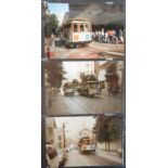 Photographs, USA transport, album containing 280+ colour photographs of trolleybus, streetcar and