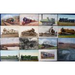 Postcards, Railway Locomotives, a collection of approx. 130 cards all showing Locomotives, artist