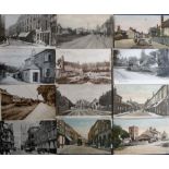 Postcards, collection of approx. 66 mixed UK topographical cards, mostly printed, street scenes,