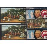 Stamps, GB, 2 x £1 and 3 x £3 Wedgwood booklets with excellent perfs on 1/2d sideband.