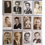 Postcards, Cinema, mixed age collection of approx. 100 male cinema stars inc. Chaplin, Niven,