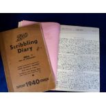 WW2 Diaries for 1940 and 41 written by a young lady living in Horsham training to be a