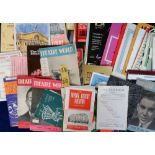 Entertainment Memorabilia, a large collection of 600+ Theatre programmes and flyers, 1940s