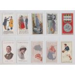 Cigarette cards, Smith's, a collection of 10 type cards, Phil May Sketches (2), Famous Explorers (