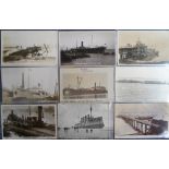 Postcards, Shipping, an interesting selection of 9 cards inc. 8 RP's, all showing vessels on the