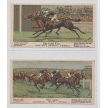 Cigarette cards, Horseracing, Boguslavsky, Big Events on the Turf, 2 type cards 'P' size, nos 7 &