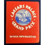 Motor Racing, Formula 1, exceptionally rare media information guide for race held at Caesars