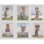 Cigarette cards, Churchman's, Prominent Golfers 'L' size, (set, 12 cards) inc. Jones, Hagen,