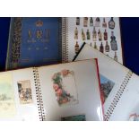Ephemera, 3 modern albums containing Victorian scraps, greetings cards and trade cards. Subjects