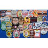 Beer labels, a mixed selection of 29 different labels (3 with contents), various shapes, sizes and