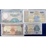 Banknotes, 4 Scottish £5 banknotes, Bank of Scotland 1st September 1955, Clydesdale & North of