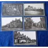 Postcards, Berkshire, Ascot, selection of 5 RPs, 3 by A.J. Attwood show High St., Somerset House