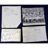 Football Autographs, Cardiff City, 1949/50 newspaper team picture, 6x5" signed in ink by all players