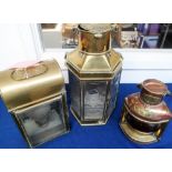 Lanterns, Norie and Wilson copper ships 'Port' lantern complete with red glass (approx. height 26