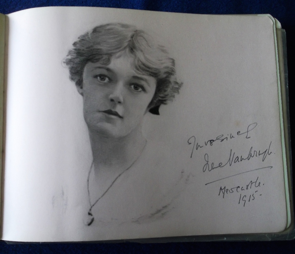 Ephemera, Theatre, a fine sketch book (album) in pencil and charcoal of Edwardian and later stars of - Image 8 of 9