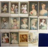 Postcards, a pretty girls and chromo mix of 20 cards, publishers include Meissner and Buck (12),