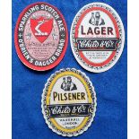 Beer labels, Child & Co London, Lager and Pilsener (95 and 93mm high) (vo's) (collectors stamp to