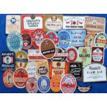 Beer labels, a mixed selection of 33 different labels, (2 with contents), various shapes, sizes