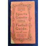 Football, Sports Gazette Football Guide for season 1909/10 produced by The North Eastern Daily