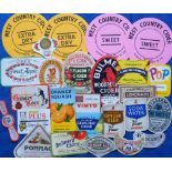 Cider & Soft Drinks labels, a mixed selection of 26 labels, various shapes and sizes, including