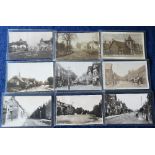 Postcards, Berkshire, Wokingham town street scenes, Broad Street (2), Denmark St., Peach St., Market