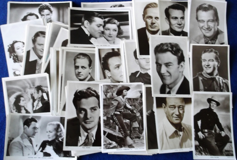 Postcards, Cinema, 110+ cards, approx. 60 cinema star cards all published by 'Film Partners' inc.