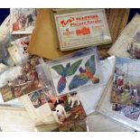 Ephemera, Tony Warr Collection, 9 Tuck's Puzzle Postcards all complete (some unopened) comprising