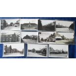 Postcards, Berkshire, collection of 11 RPs showing Ascot street scenes & roads, Brookside Post