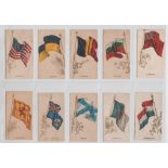 Cigarette cards, Cope's, Flags of Nations, (black back) (set, 30 cards) (fair/gd)