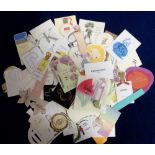 Perfume Testers, 70 paper perfume testing advertising cards, all different including die cut,