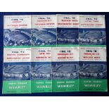 Football programmes, collection of 8 FA Cup Final programmes, 1955 to 1962 inclusive (mostly vg)